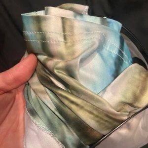 From shein , size small , a tie dye kinda type blue mixed with a little brown